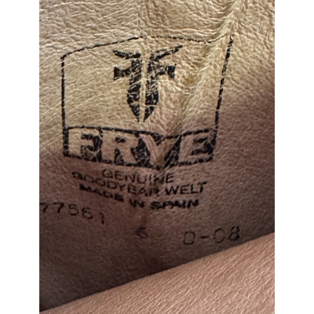 Frye Boots Dorado Size 6 Riding Black Leather Boots 77561 GY Welt Equestrian - Picture 9 of 10